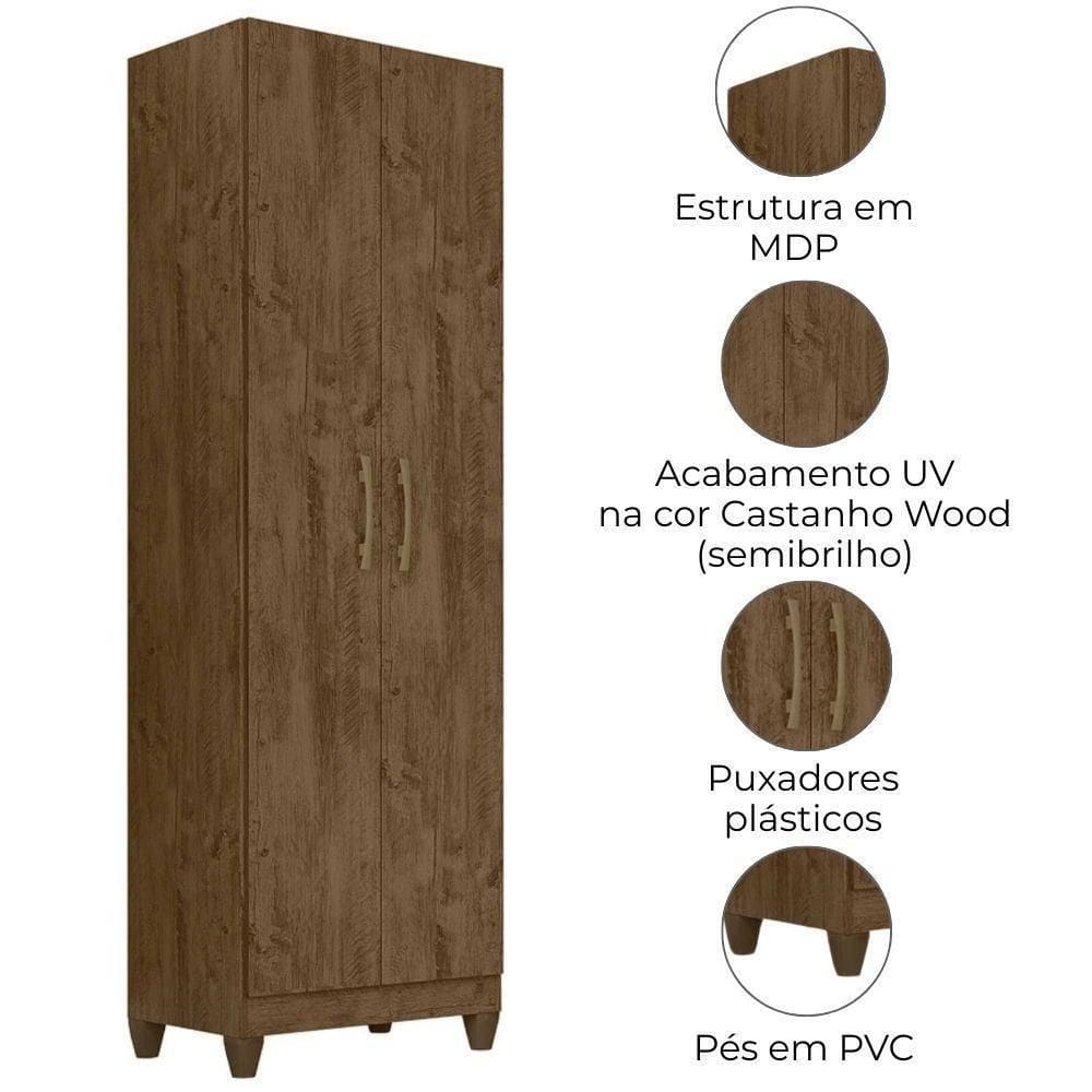 Armario Multiuso New Iris 2 Portas 181x55 | Casas Bahia