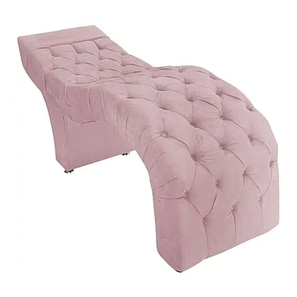 Maca Estofada Estética Cílios Salão Spa Veludo Mirela Cor:rosê