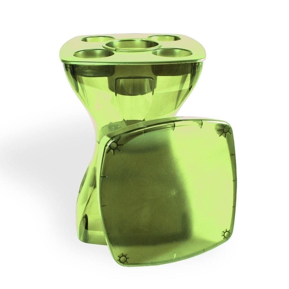 Banqueta Verde Clara Translúcida Multiuso E Moderna