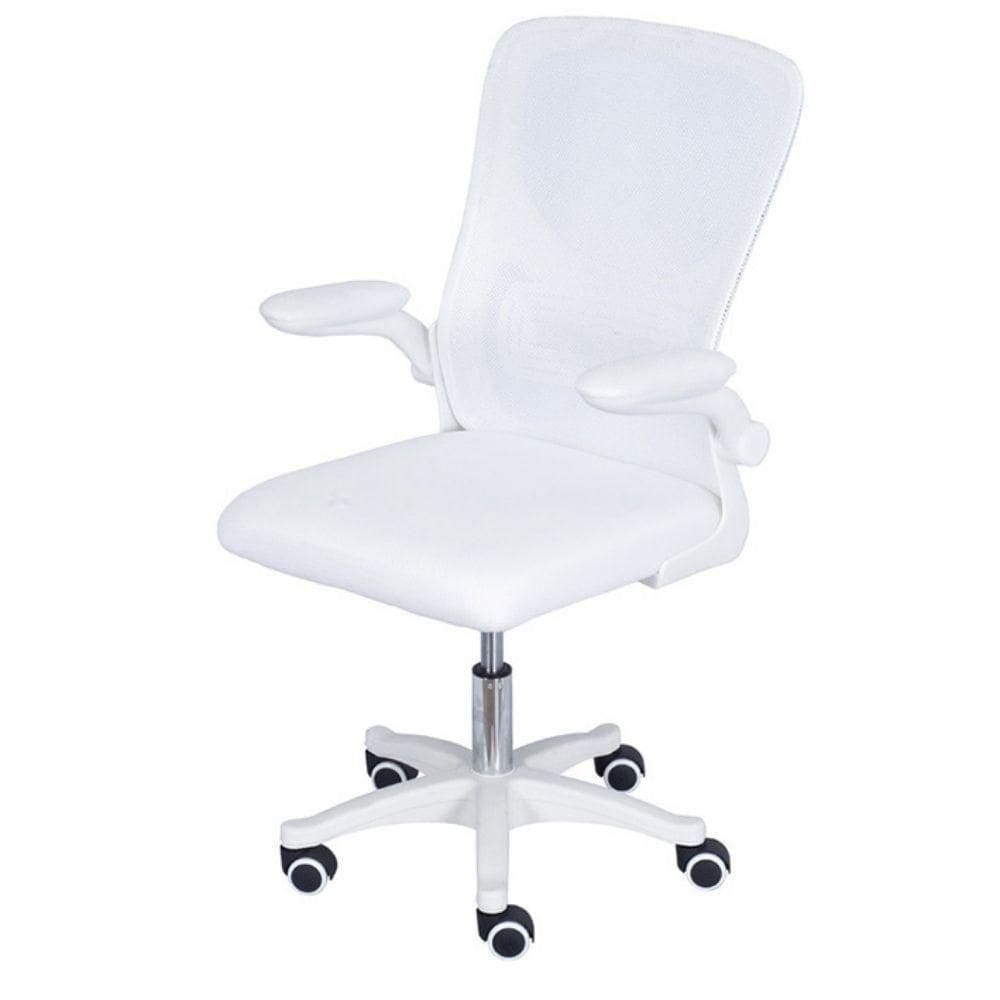 Cadeira Escritório Giratória Nr-17 Diretor Bogotá Or Design Tela Mesh Branca Base Rodízio Nylon Branco