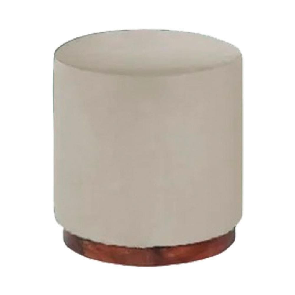 Puff Decorativo Redondo Itália Creme