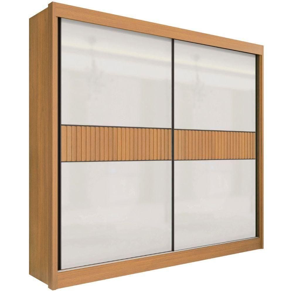 Guarda Roupa Cancun Ripado Cinamomo Off White 2 Portas 6 Gavetas D?doro