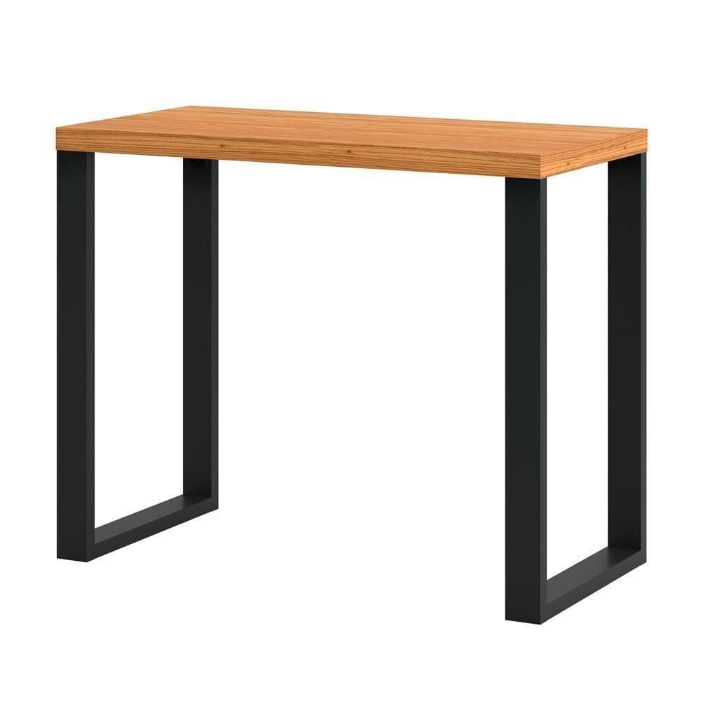 Mesa Escritório Estilo Industrial F11 Freijó/preto Fosco - Pradel