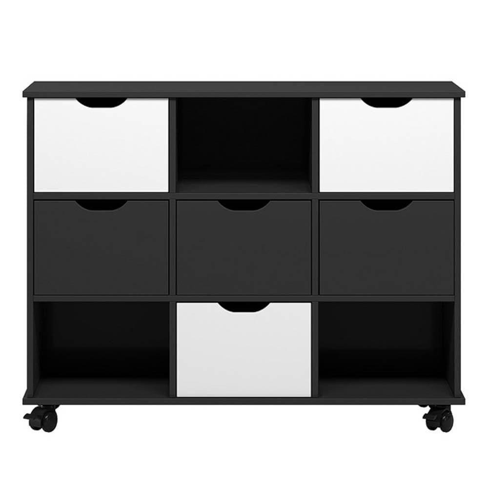 Nicho Organizador Com Rodízios Toys 6 Gavetas Q01 Preto/branco - Mpozenato