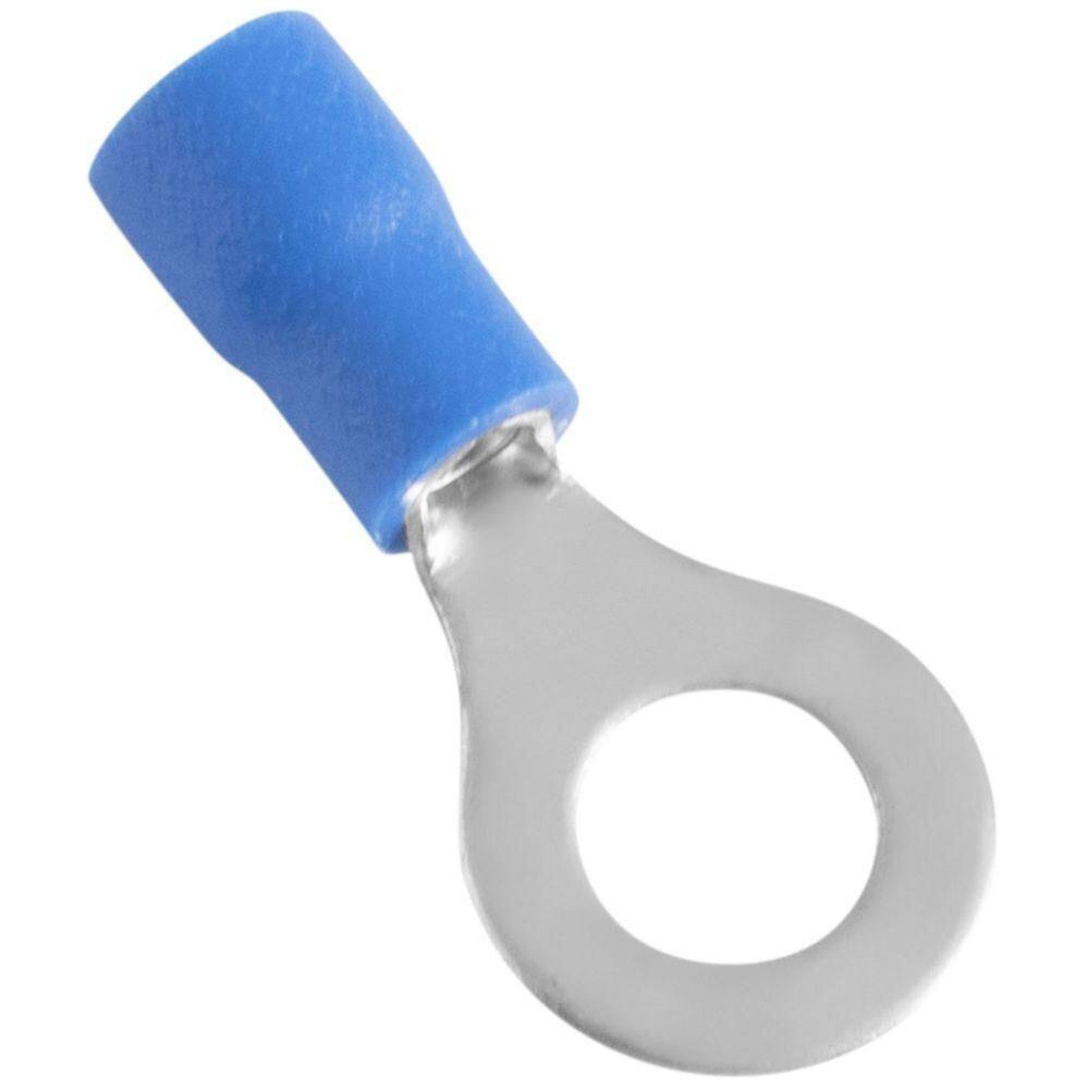 Terminais De Conexão Olhal Tramontina Em Cobre Estanhado E Nylon 2,5 Mm² X 12 Mm X M6 Azul 50 Peças Tramontina