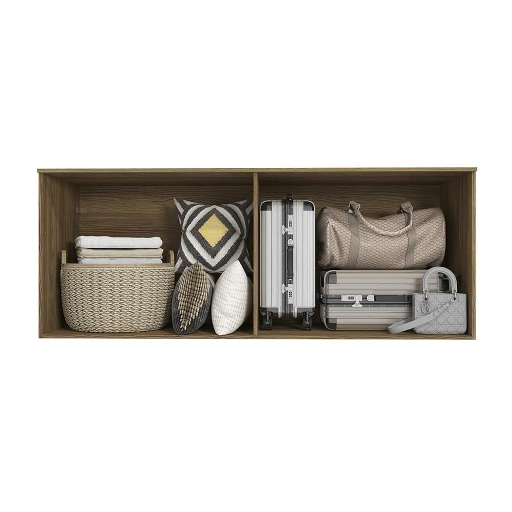 Armário Aéreo 4 Portas Kappesberg Adapt Nogueira 175cm