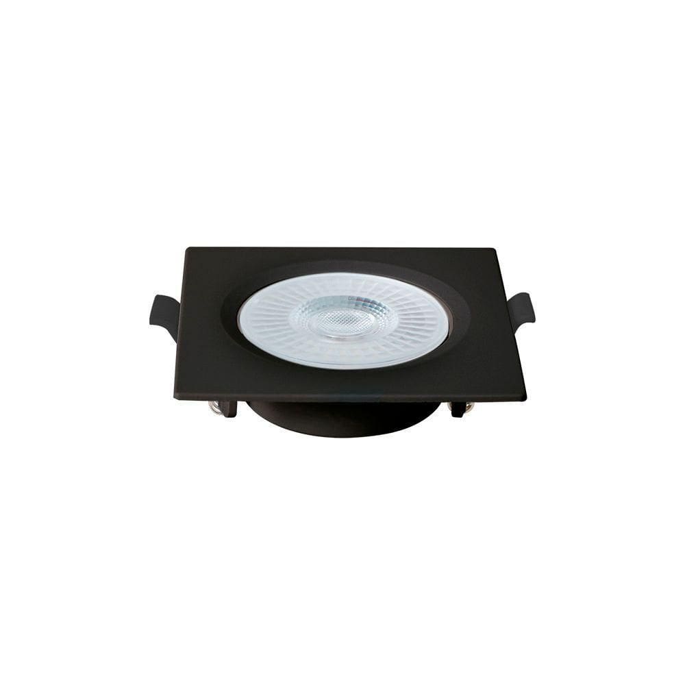 Spot De Led Blumenau Slim Quadrado 6w Bivolt 3000k Luz Amarela