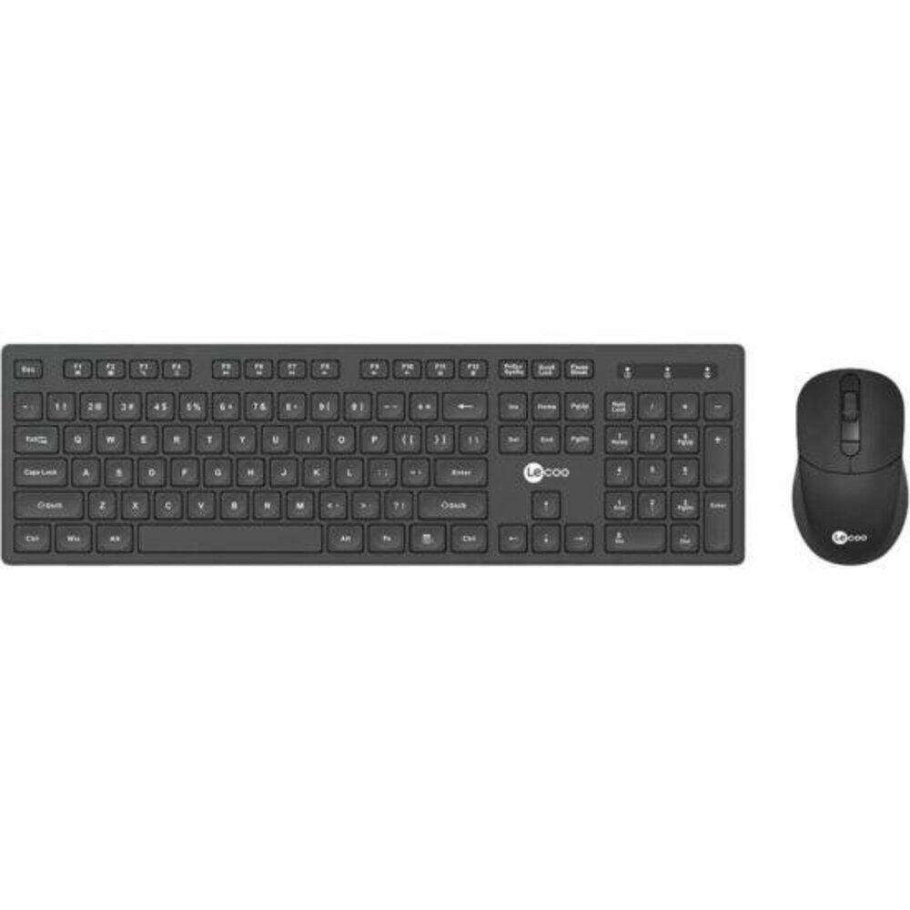 Kit Teclado E Mouse Lecoo Kw201 Sem Fio Preto