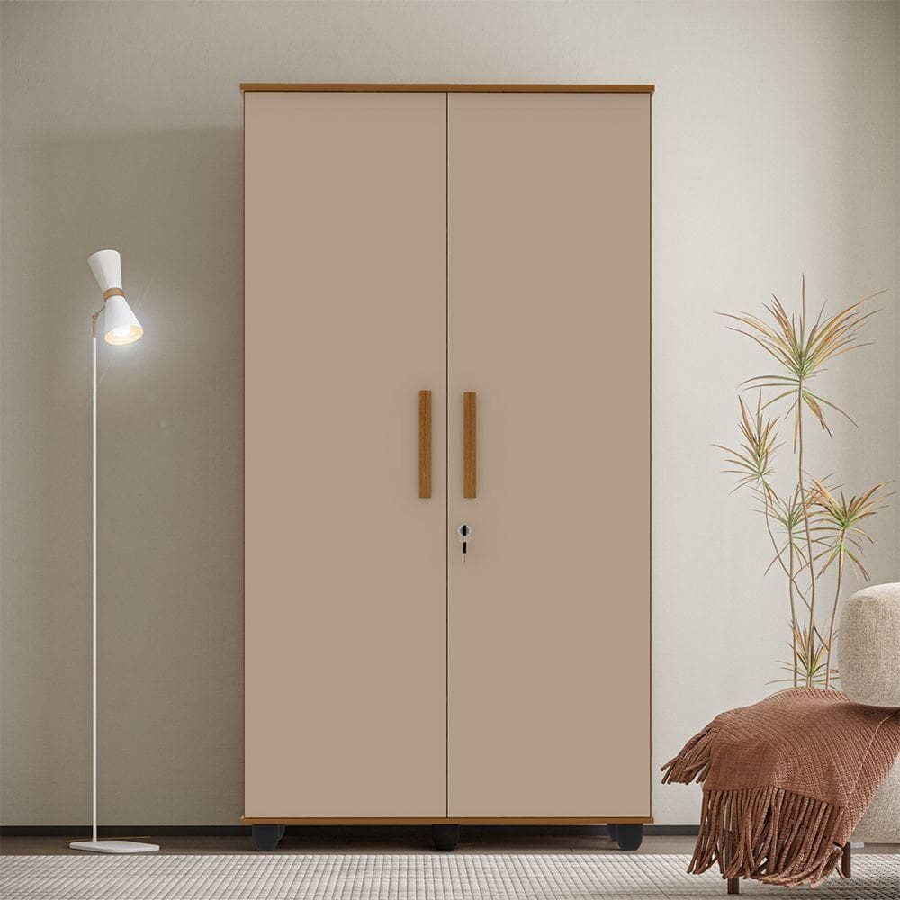 Armario Multiuso Grande E Reforçado Ouro Fechadura Com Chave Amêndoa / Fendi