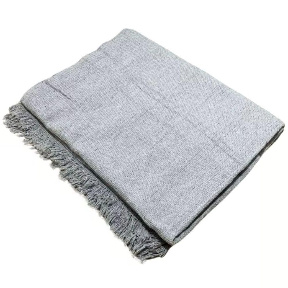 Kit 02 Manta Para Sofá Grande King 2 E 3 Lugares Gigante 3,00x1,80 De Luxo Sofa E Cama Cinza Claro