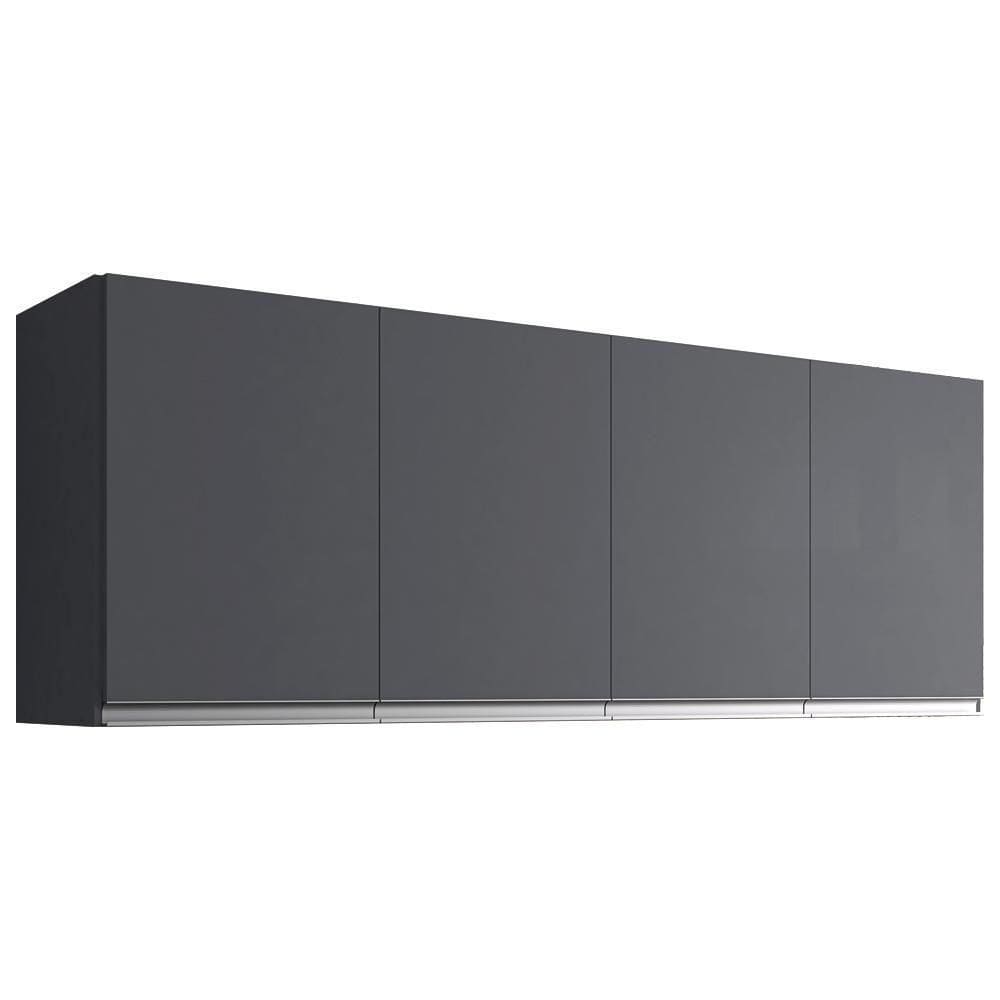 Armario Aéreo 4 Portas 150cm Andreia Cinza Reajl Moveis