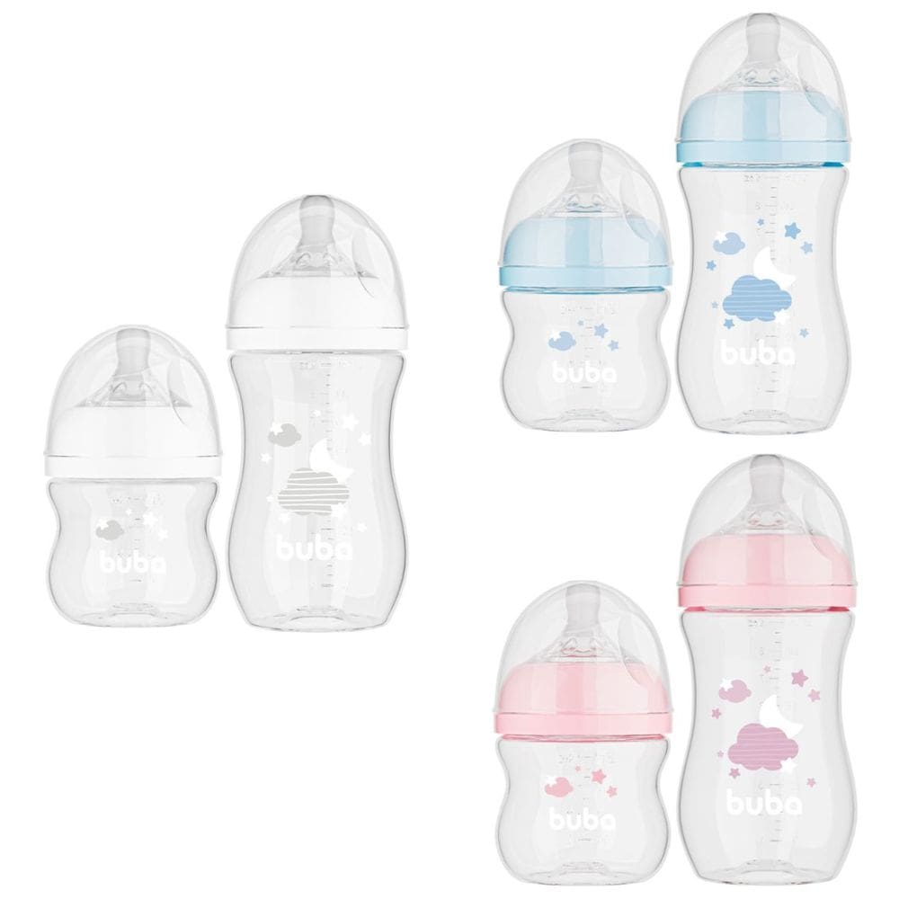 Kit 2 Mamadeiras Easy Flow Bico Ultrasoft Clinicamente Testado 120 270ml Evitam Gases Bebê Buba