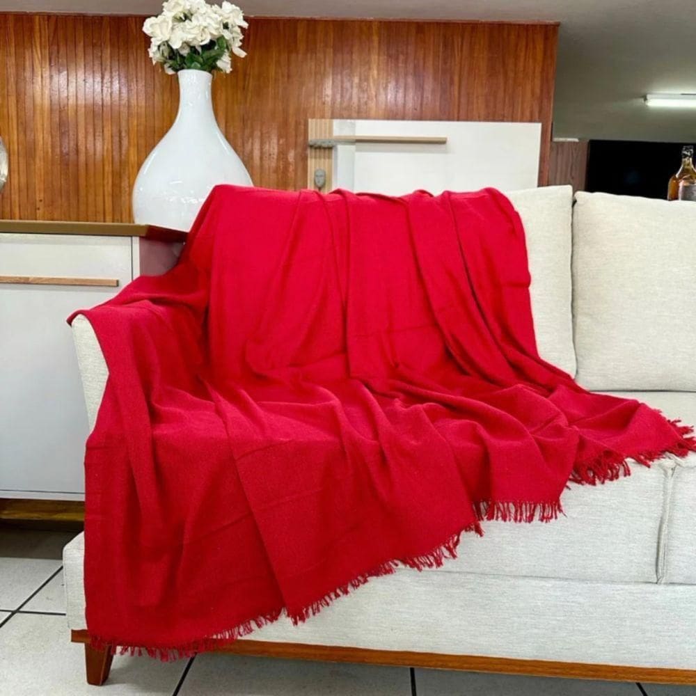 Manta Para Sofá E Cama King 3,00x1,80 Capa Protetor De Sofa Grande Gigante 2 E 3 Lugares Terracota 01 King Vermelha