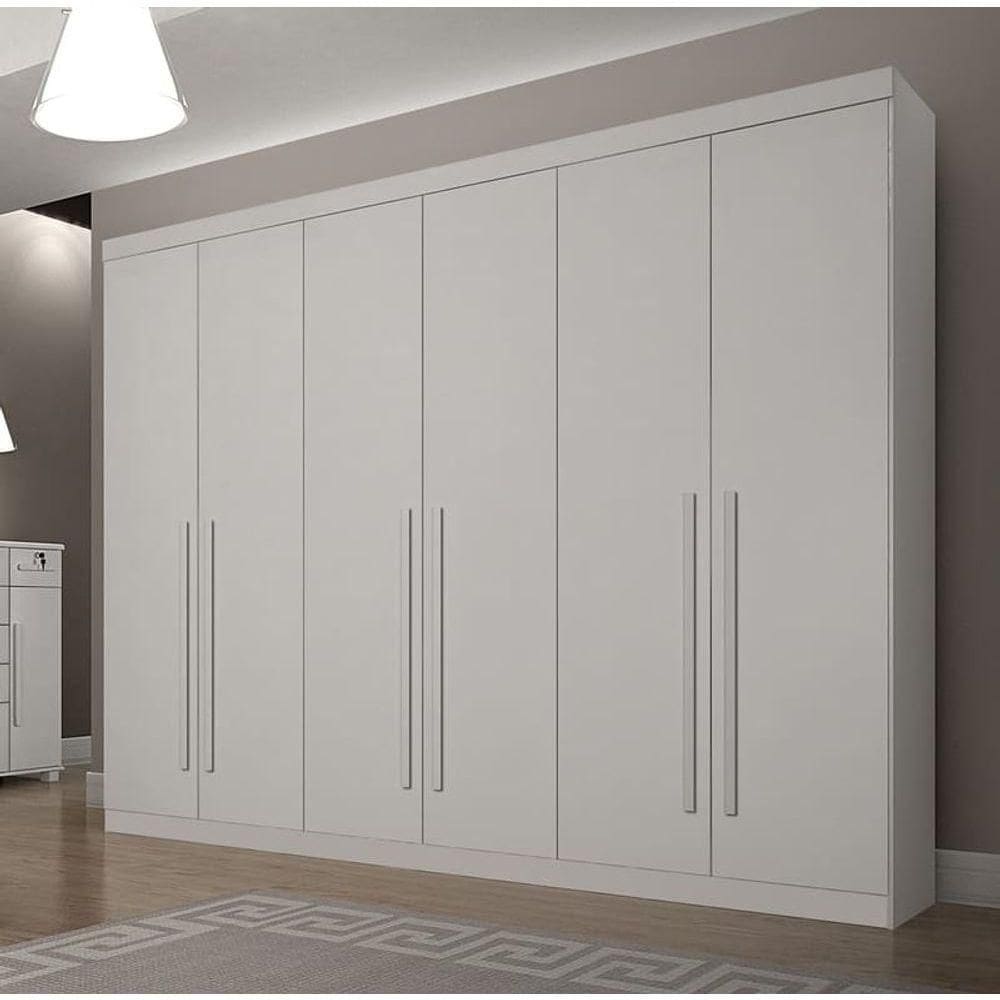 Guarda Roupa Casal 6 Portas 6 Gavetas Gramado-neve Star Móveis