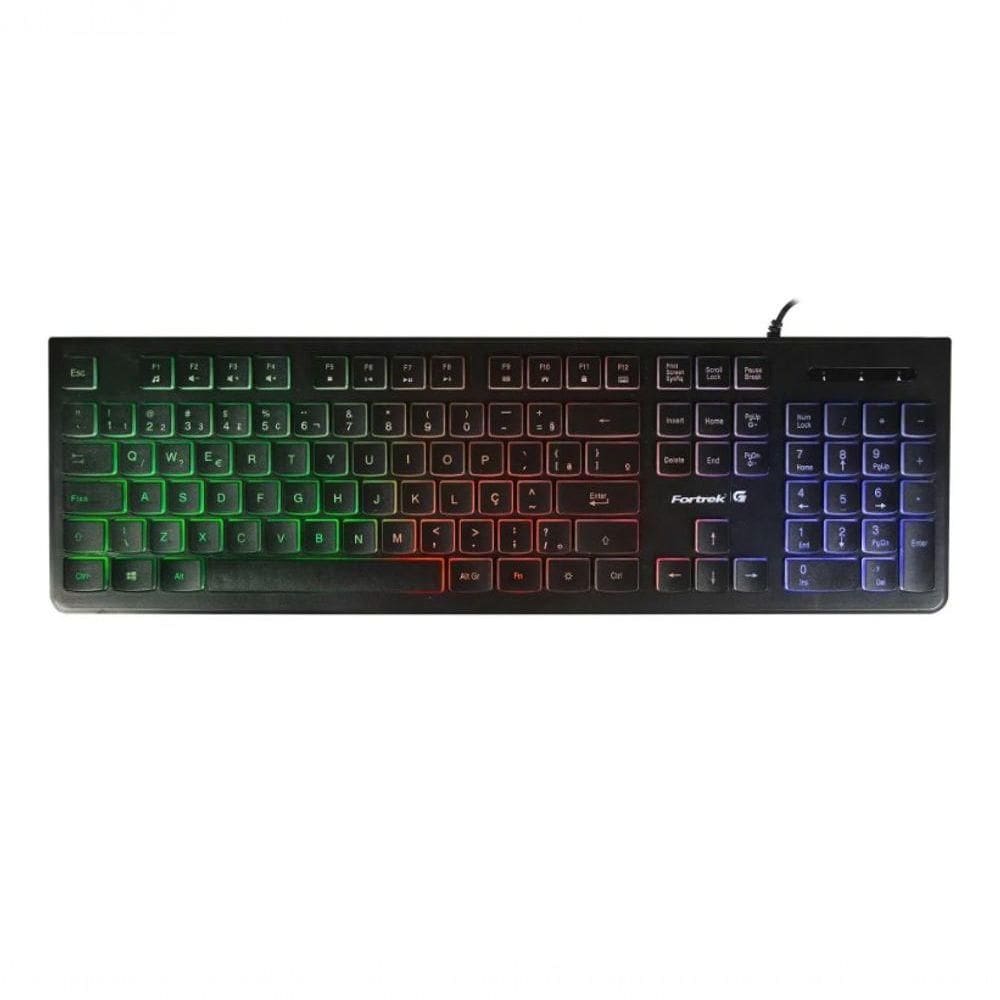 Teclado Gamer Multimídia Black Eagle Preto Fortrek