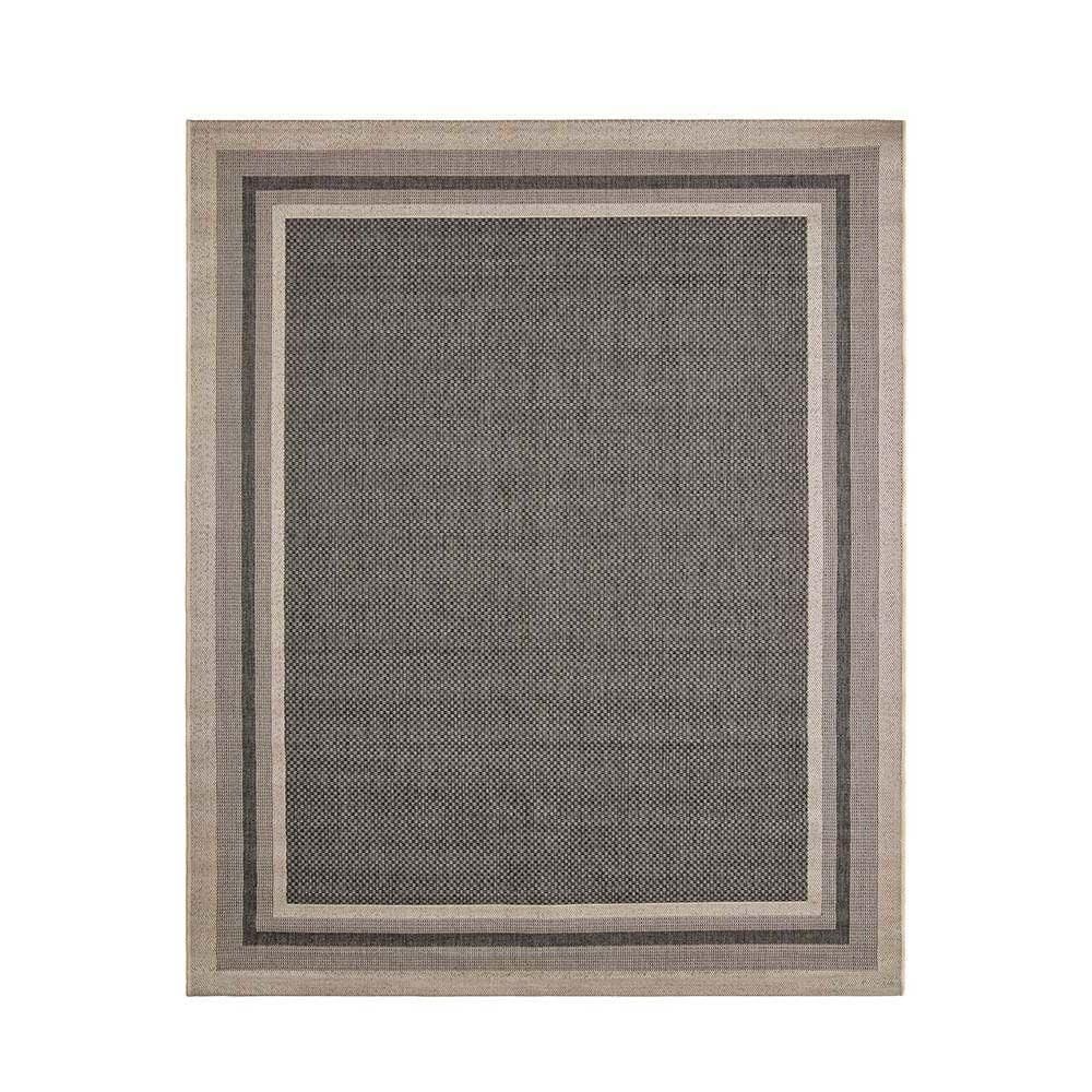 Tapete Sisal Eco Nature Moldura 77 Bege Chumbo 1,00x1,50m
