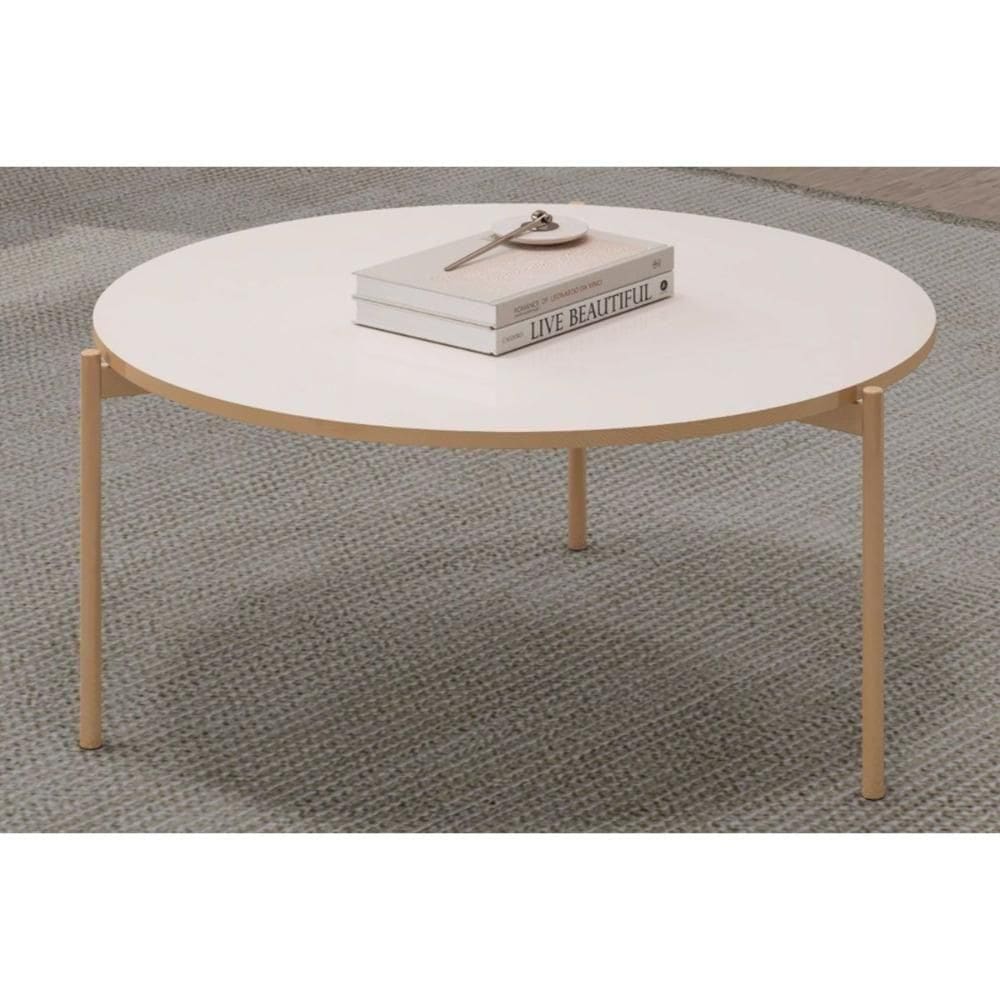 Mesa Centro Sala Bela Off White - Dj Móveis