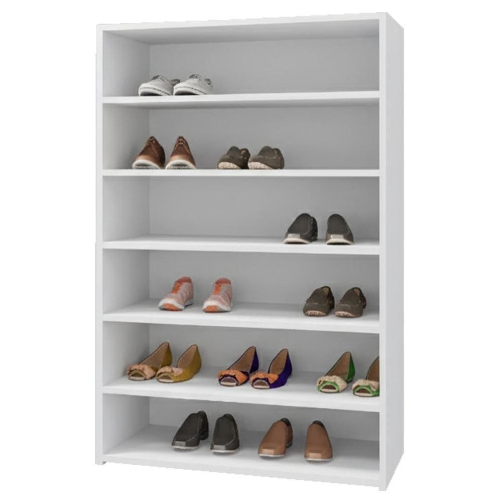 Sapateira Multiuso 72 Cm 5 Prateleiras Lais Branco Reajl Moveis Branco