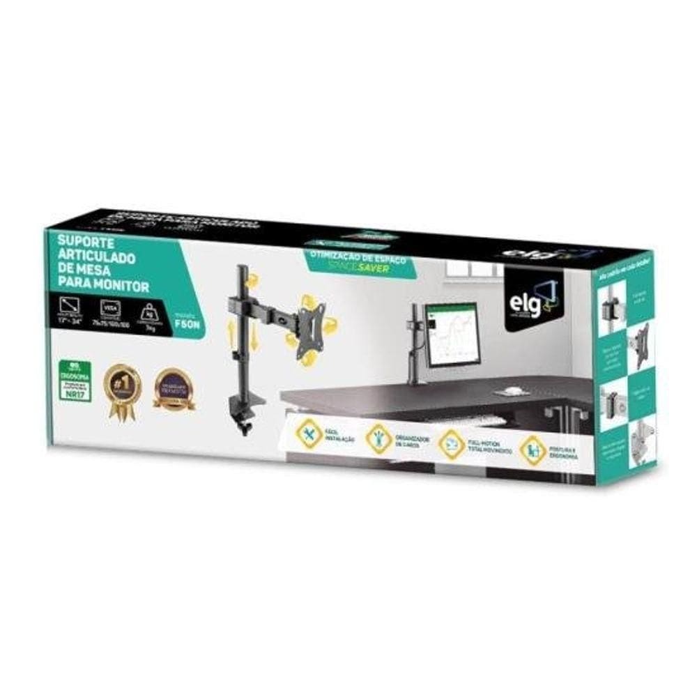 Suporte Articulado De Mesa 17-34” Elg F50n