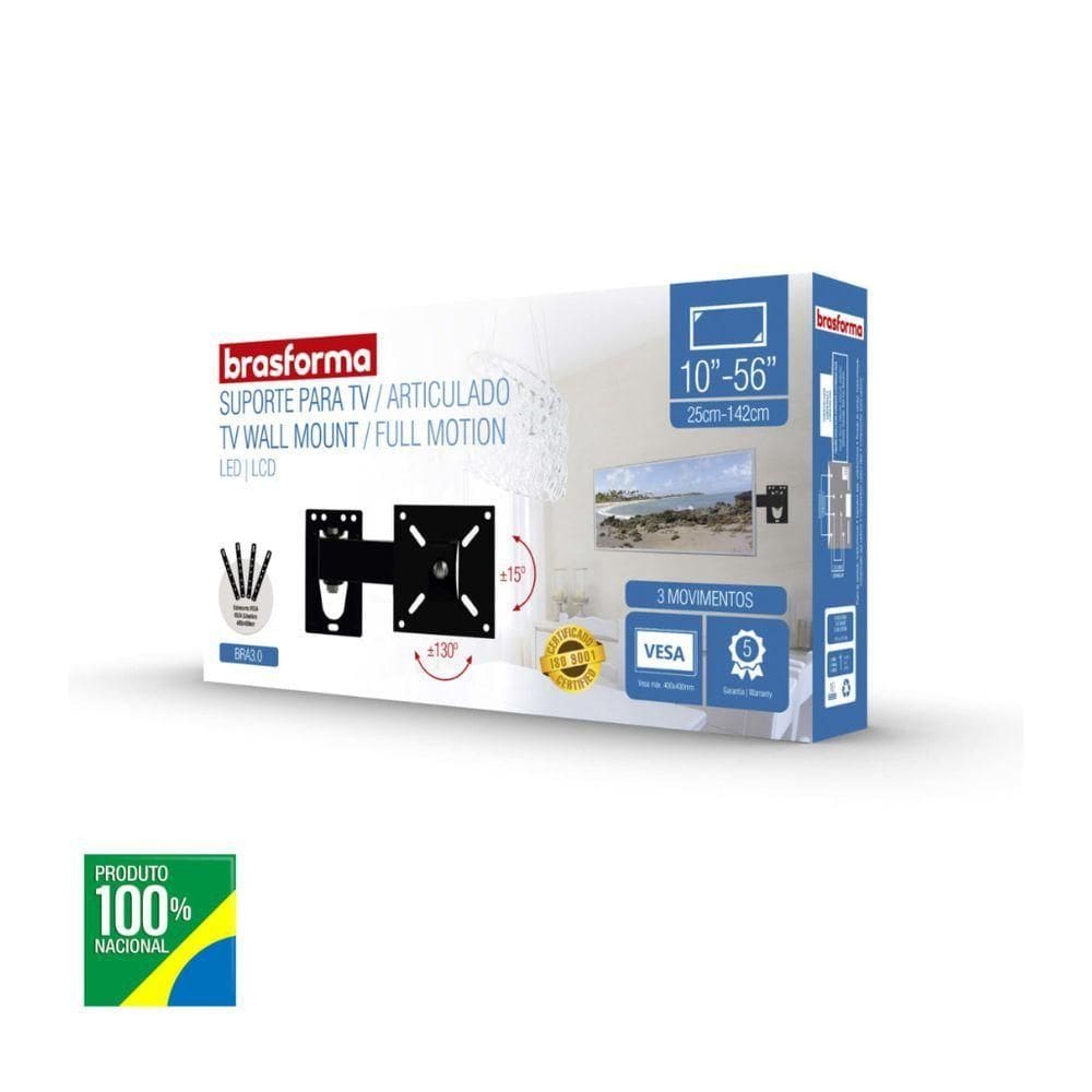 Suporte Para Tv Tri-articulado 10-56” Bra4.0 - Brasforma