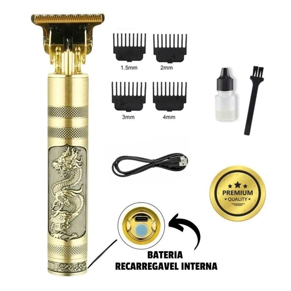 Máquina De Barbear E Cortar Cabelo Profissional Dragão