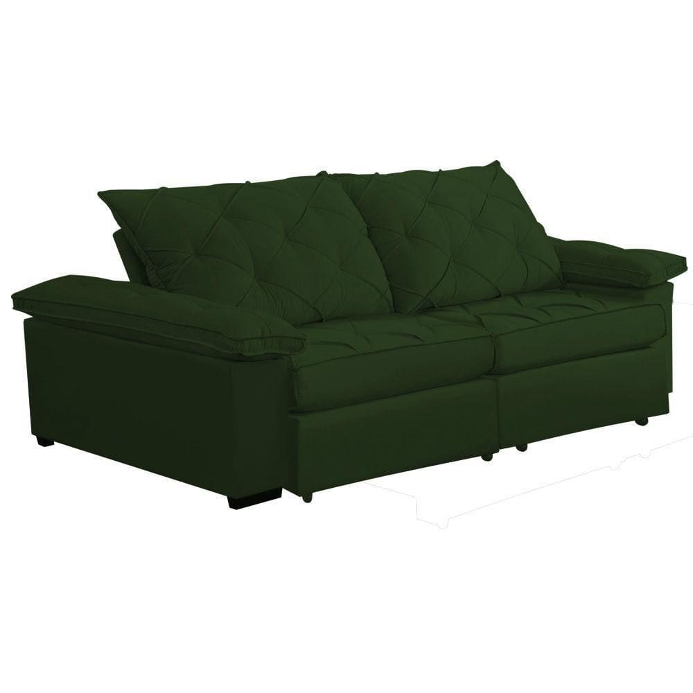 Sofá Retrátil E Reclinável 2,40m Clara | Conforto Premium E Design Elegante Verde