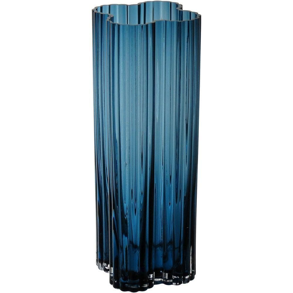 Vaso Decorativo Enfeite Casa Planta Home&co Vidro 30x10 Azul