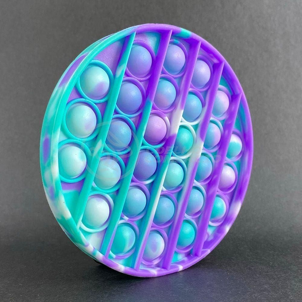 Pop It Tie Dye Circular Sensorial Roxo E Verde