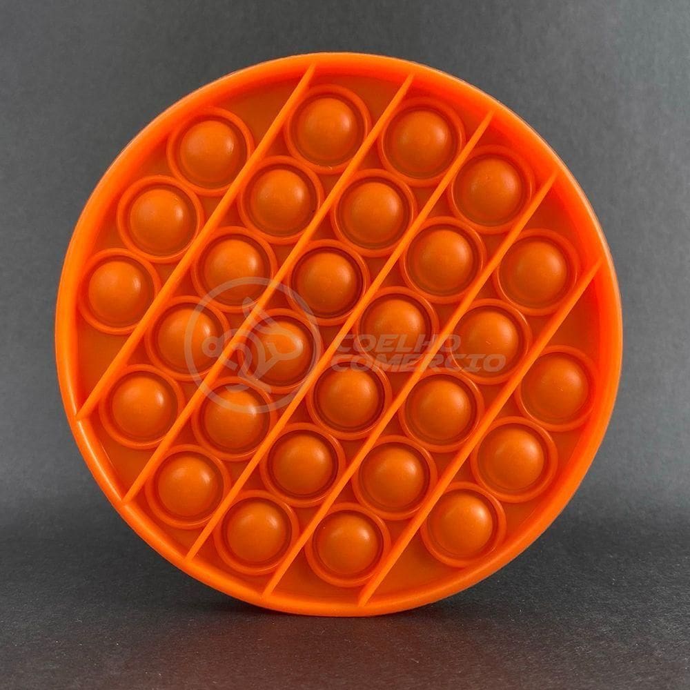 Pop It Circular Bolha Sensorial Laranja