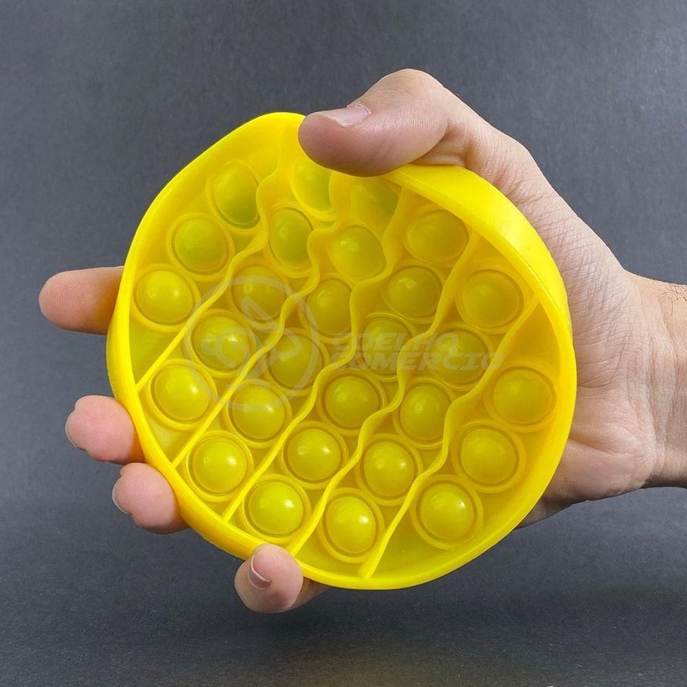 Pop It Circular Bolha Sensorial Amarelo