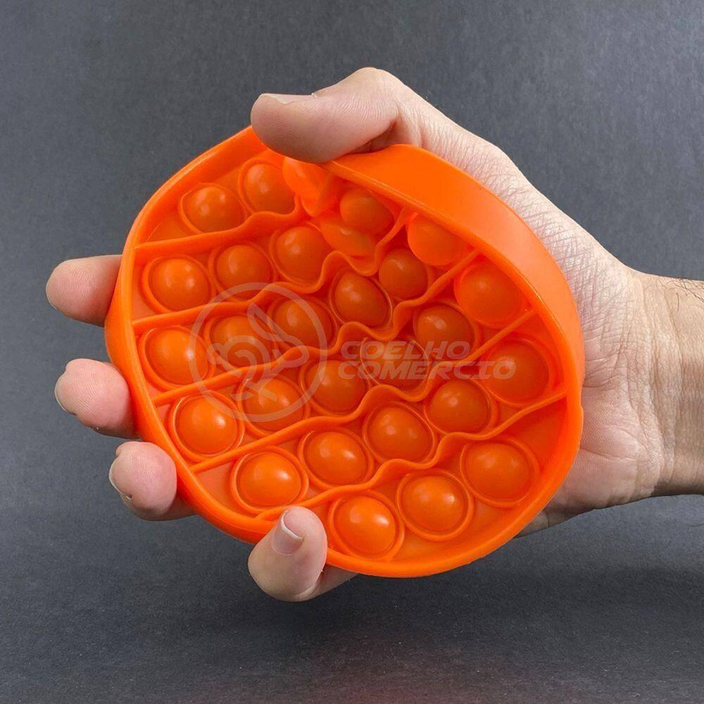 Pop It Circular Bolha Sensorial Laranja