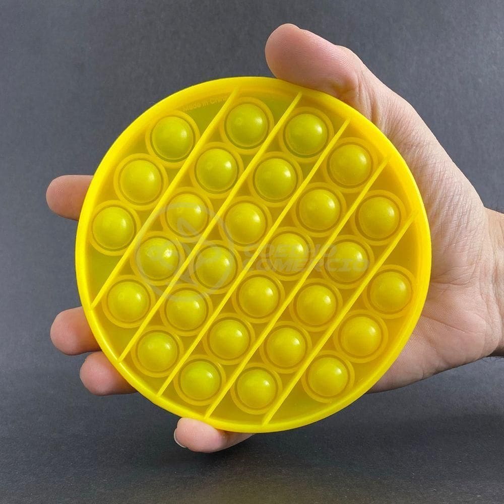Pop It Circular Bolha Sensorial Amarelo