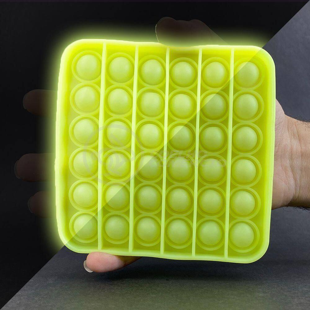 Pop It Brilha No Escuro Sensorial Amarelo