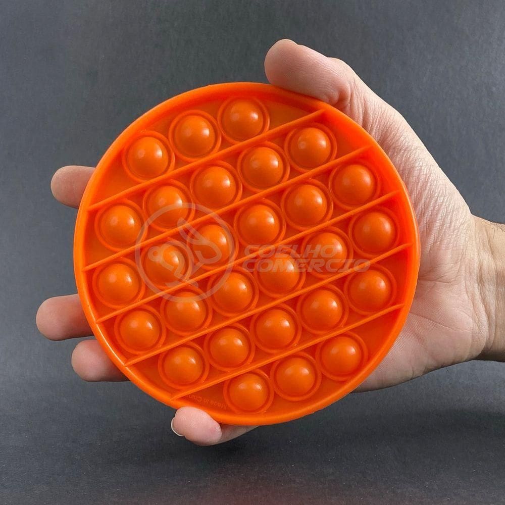 Pop It Circular Bolha Sensorial Laranja