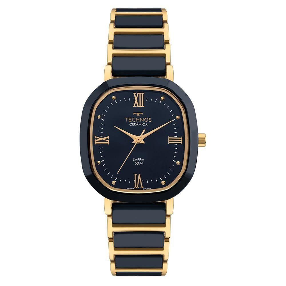 Relógio Technos Feminino Ceramic Sapphire Dourado - 2035ndx-1a