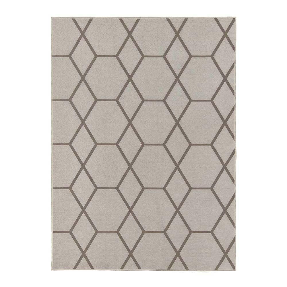 Tapete Para Sala Funcional Hexagonal 60 Areia 2,00x2,50m
