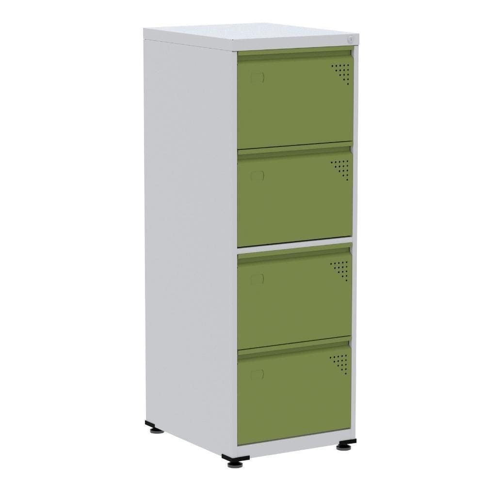 Armário De Arquivo De Aço Pandin 4 Gavetas Gavetas Cinza-laranja Picasso