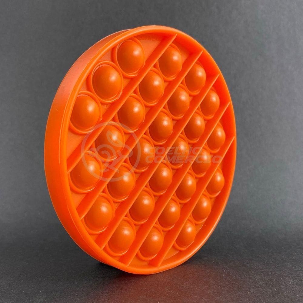 Pop It Circular Bolha Sensorial Laranja