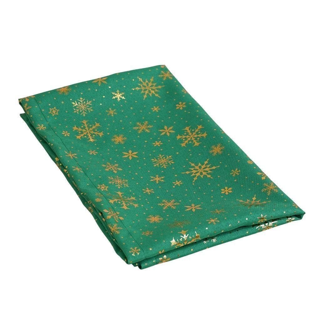 Kit Caminho Trilho De Mesa Lumine Natal 2 Peças 1,30m X 40cm 100% Poliéster Tecido Oxford - Verde