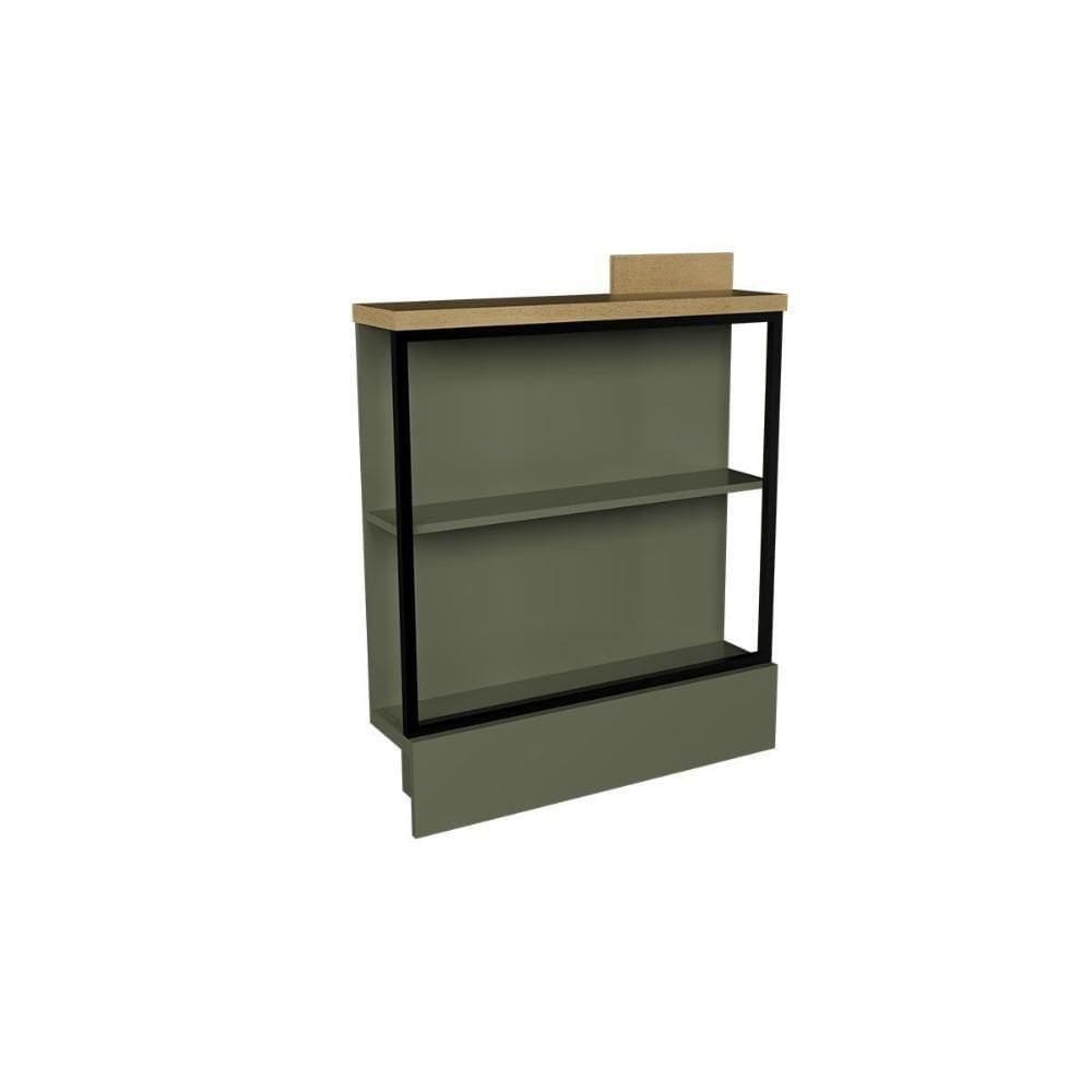 Gabinete De Cozinha Modulado Balcão C- Tampo évora Ph 3070 C- 2 Prateleiras Verde-carvalho Nature - Herval