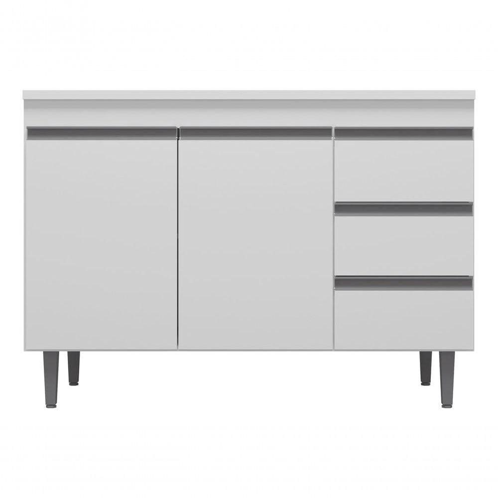 Gabinete Multiuso P/pia Andreia S/tampo 100cm Ajl Mvs Cor Branco