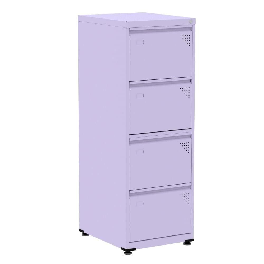 Armário De Arquivo De Aço Pandin 4 Gavetas Gavetas Lilás