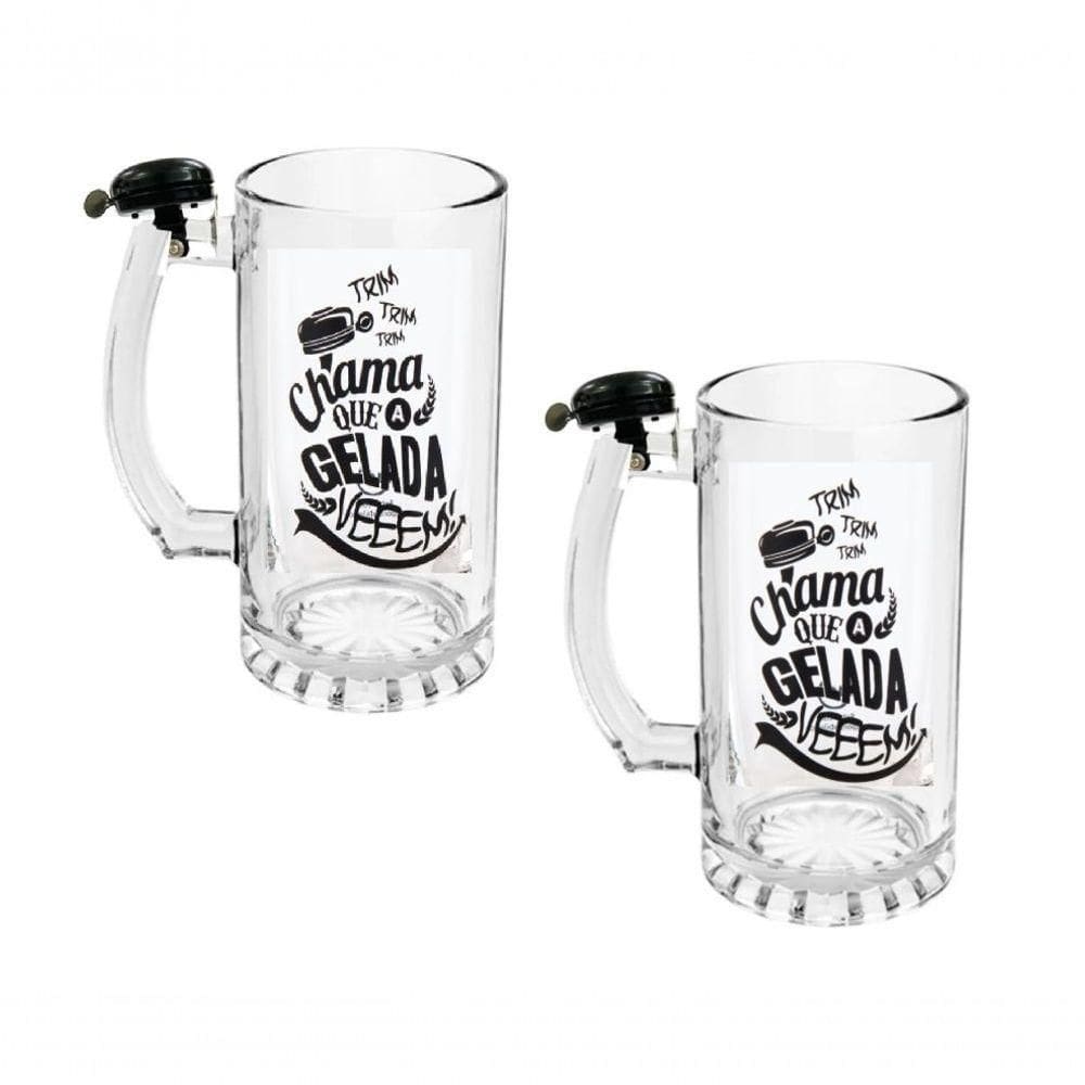 Kit 2 Canecas De Chopp Com Campainha – Diversão E Estilo Em Cada