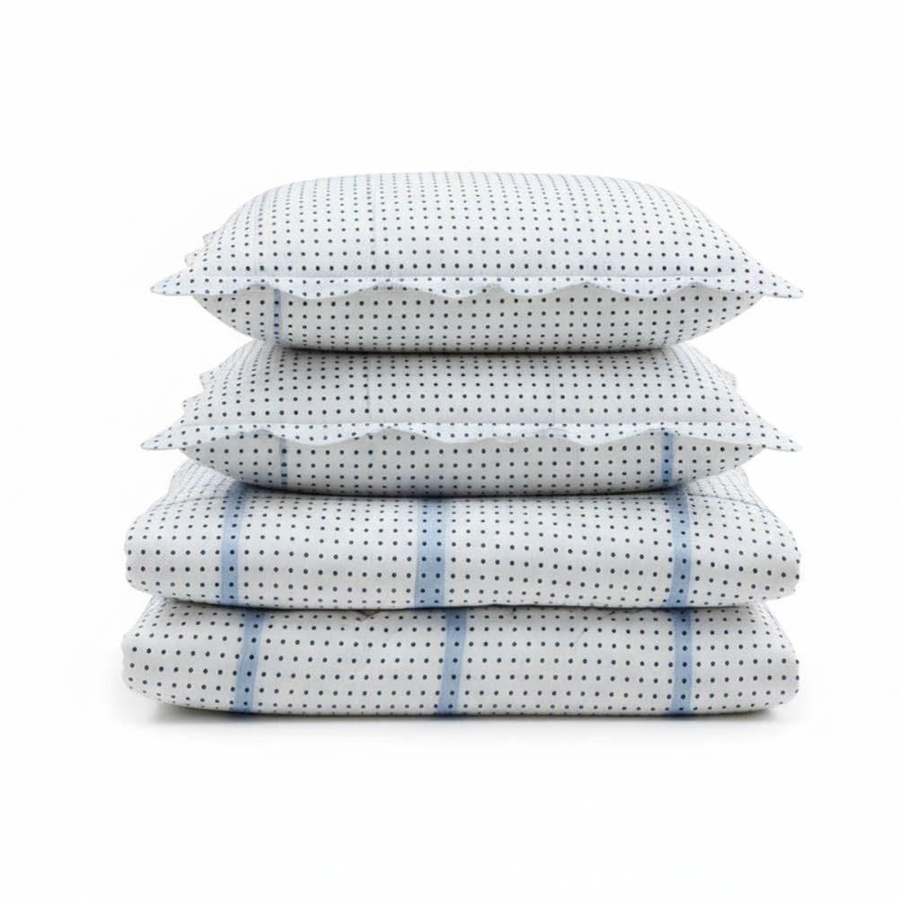 Kit Cobre Leito Colcha Magnus Casal 3 Peças Dupla Face Estampado Geométrico - Bolinhas - 100% Poliéster