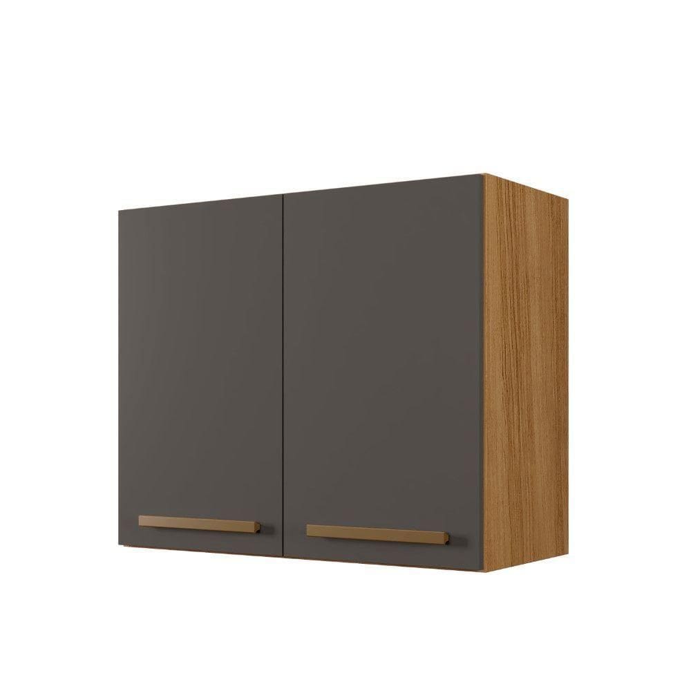 Armário áereo Cristal 2 Portas Arte Móveis Cinamomo/grafite
