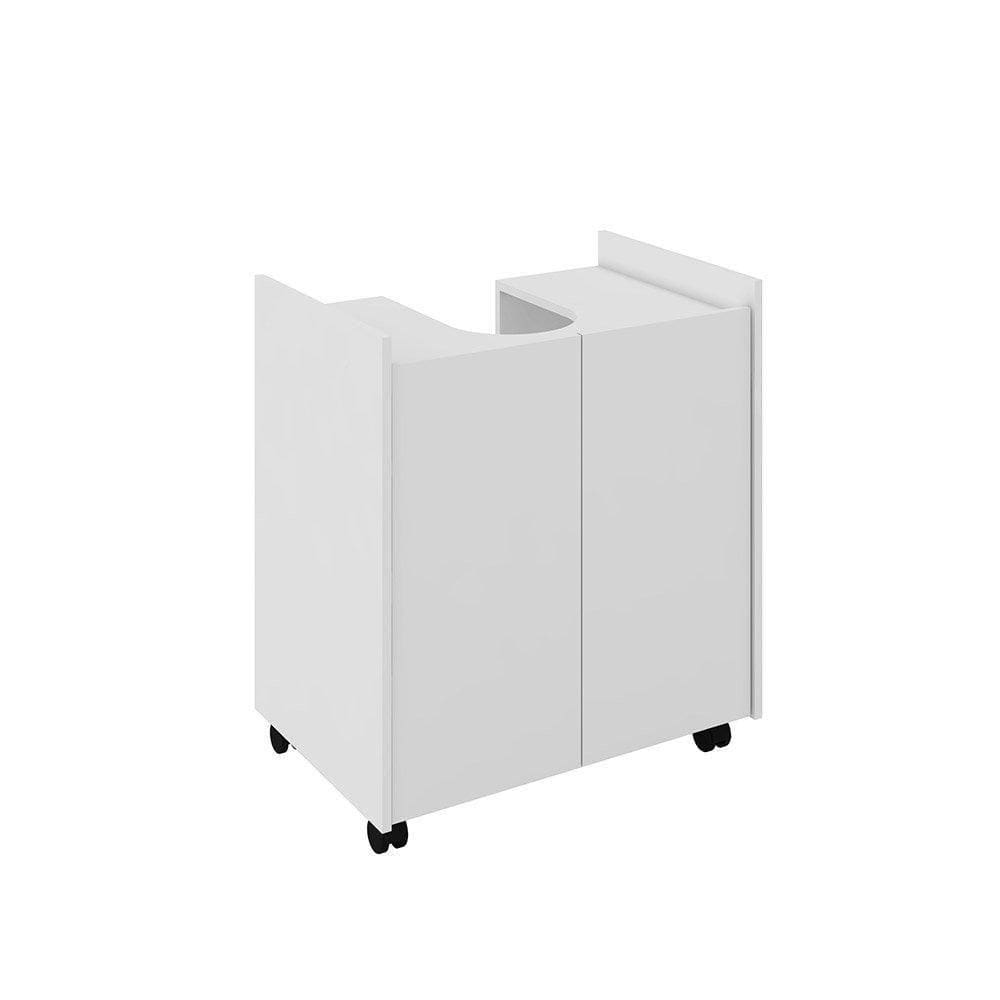 Gabinete Para Pia De Banheiro Com Porta Eccos Branco Potenza