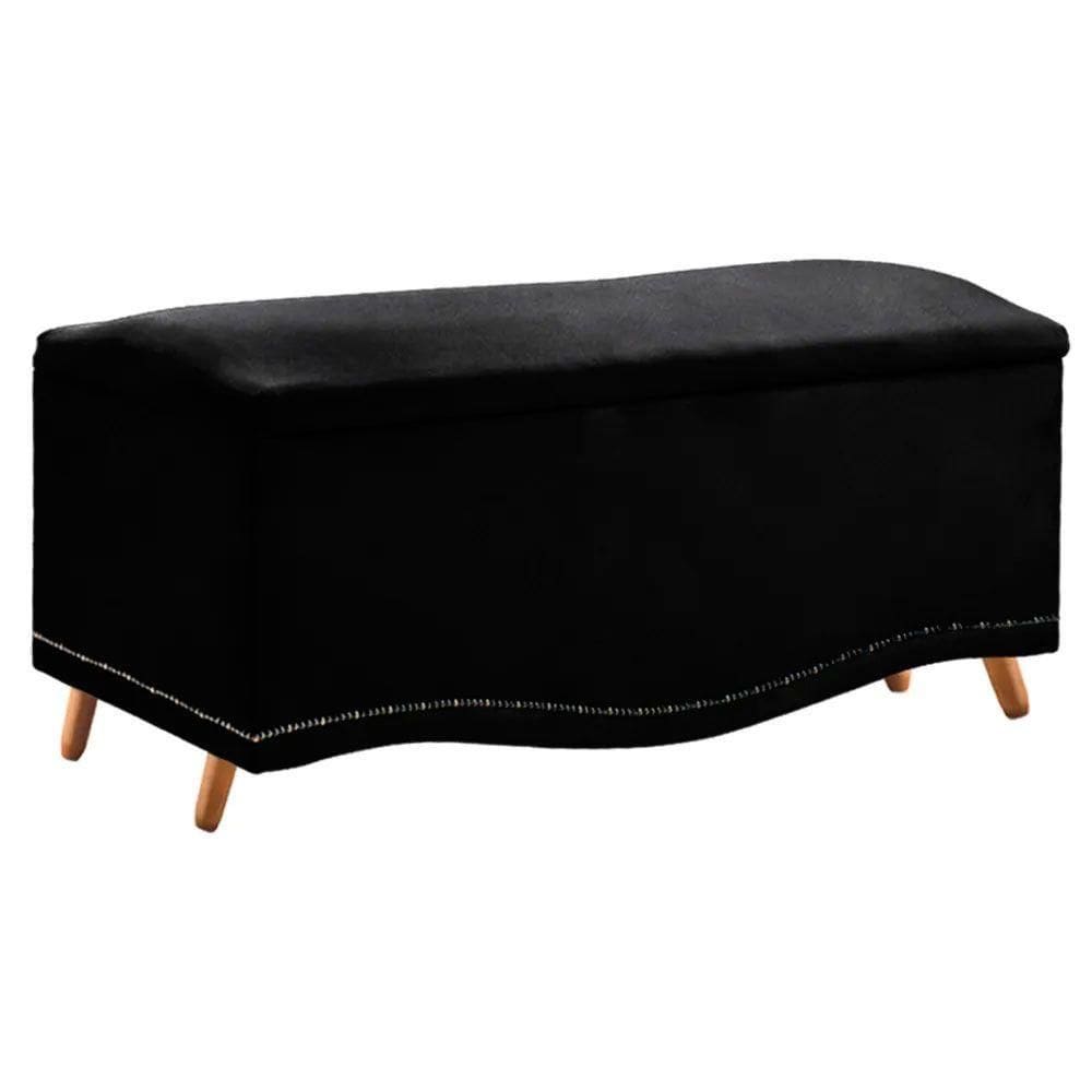 Calçadeira Sapateira Baú Holanda 90cm De Largura Sintético Facto Star Confort Black