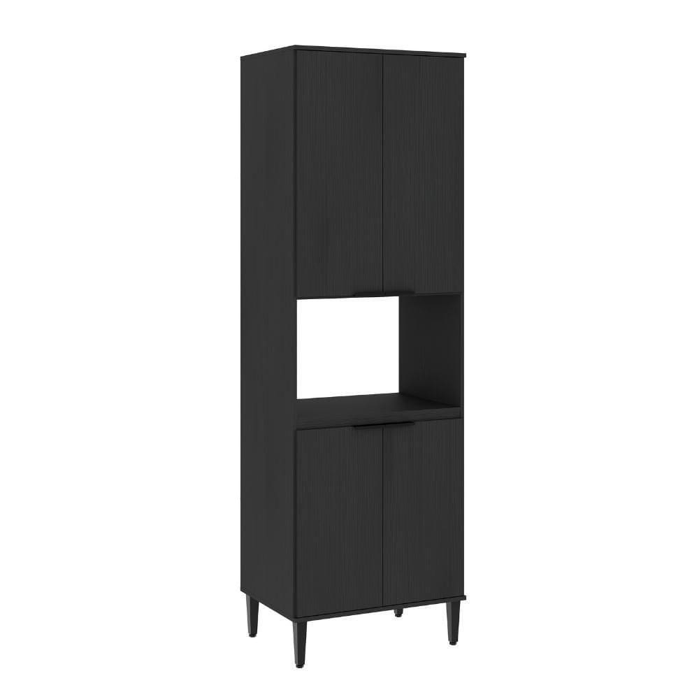 Torre Quente Miami Para 1 Forno 4 Portas Carraro Preto Touch