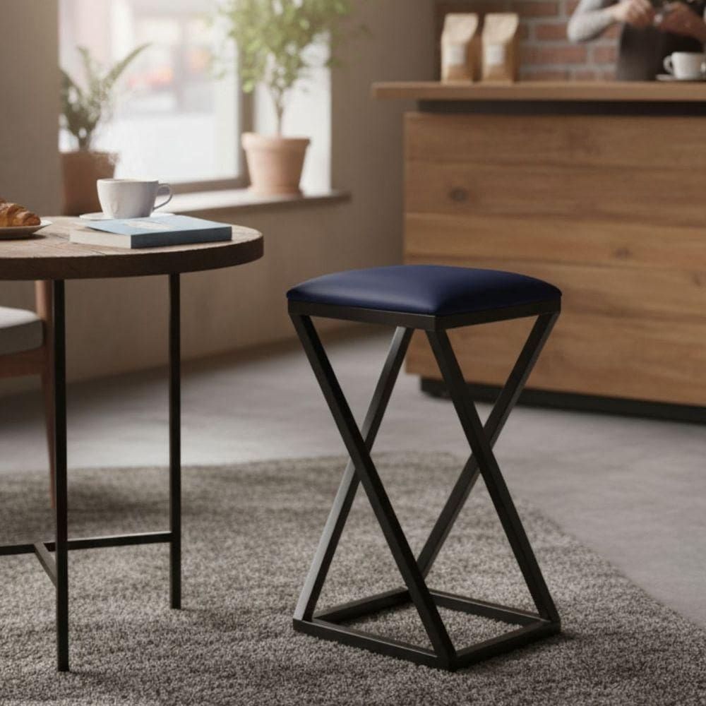 Banquinho Compacto Metalon – Elegância E Versatilidade Azul