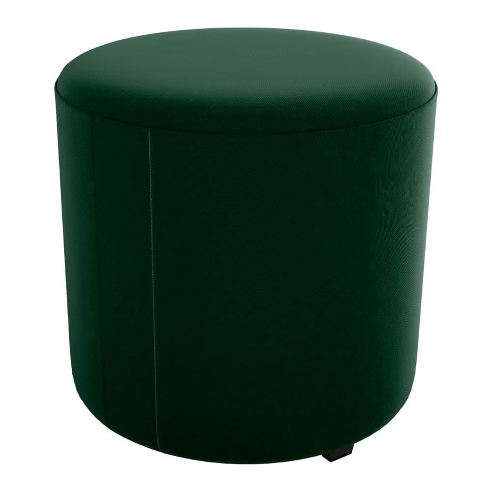 Puff Redondo Copenhage Veludo Maserati Milani Store Verde